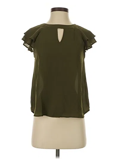 Pre-owned Mine Short Sleeve Blouse In Green