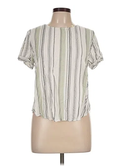 Pre-owned Mine Short Sleeve Blouse In Ivory