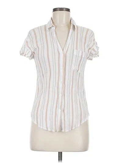 Pre-owned Mine Short Sleeve Blouse In Ivory