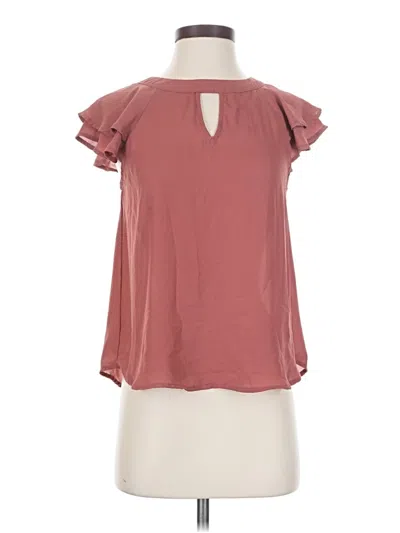 Pre-owned Mine Short Sleeve Blouse In Pink