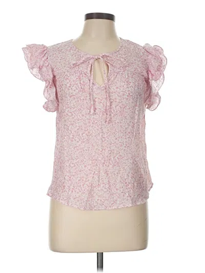 Pre-owned Mine Short Sleeve Blouse In Pink