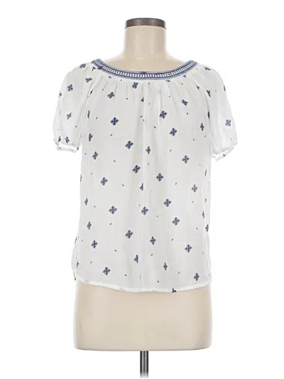 Pre-owned Mine Short Sleeve Blouse In White