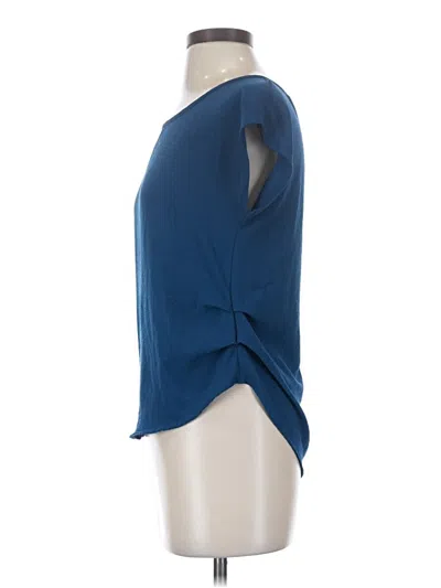 Pre-owned Mine Short Sleeve Top Blue One Shoulder Neckline Tops