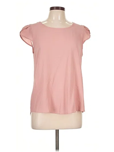 Pre-owned Mine Short Sleeve Top Pink Boatneck Tops