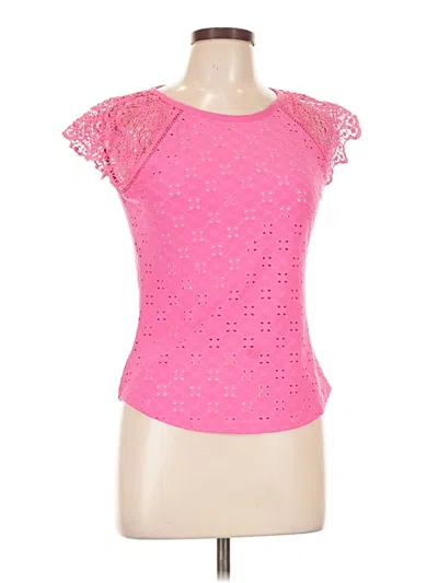 Pre-owned Mine Short Sleeve Top Pink Sweetheart Neckline Tops