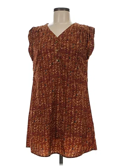 Pre-owned Mine Sleeveless Blouse In Brown