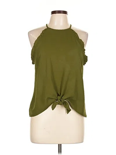 Pre-owned Mine Sleeveless Blouse In Green