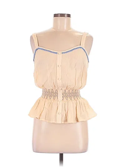 Pre-owned Mine Sleeveless Blouse In Ivory