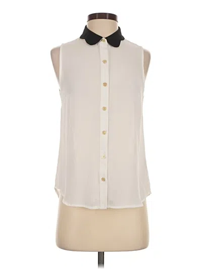 Pre-owned Mine Sleeveless Blouse In Ivory