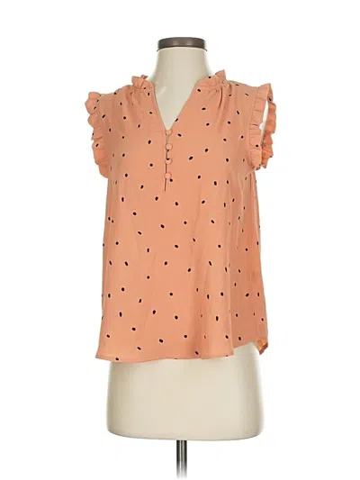 Pre-owned Mine Sleeveless Blouse In Orange