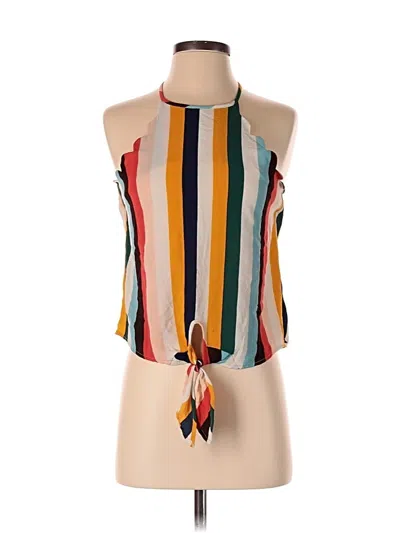Pre-owned Mine Sleeveless Blouse In Orange