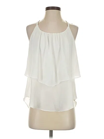 Pre-owned Mine Sleeveless Blouse In White