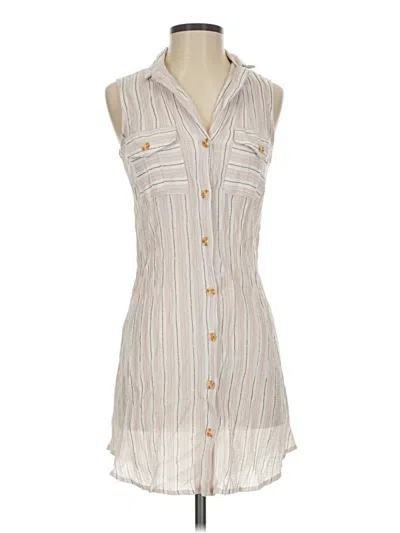 Pre-owned Mine Sleeveless Button Down Shirt In Tan