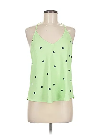 Pre-owned Mine Sleeveless Top Green Halter Neckline Tops