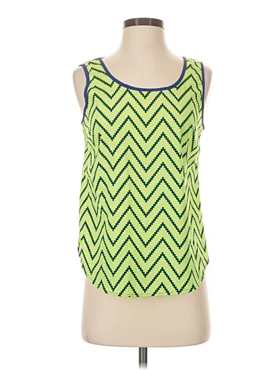 Pre-owned Mine Sleeveless Top Green Scoop Neck Tops