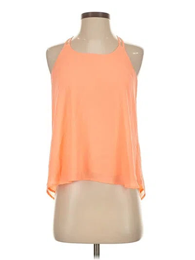 Pre-owned Mine Sleeveless Top Orange Halter Neckline Tops