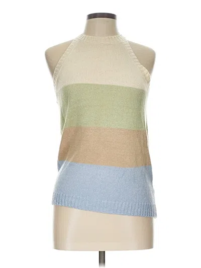 Pre-owned Mine Sleeveless Top Tan Halter Neckline Tops