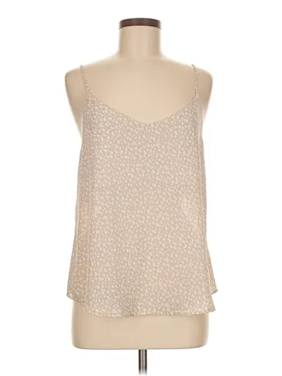 Pre-owned Mine Sleeveless Top Tan Halter Neckline Tops In Brown