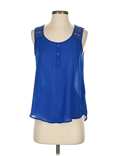 Pre-owned Mine Tank Top Blue Halter Neckline Tops