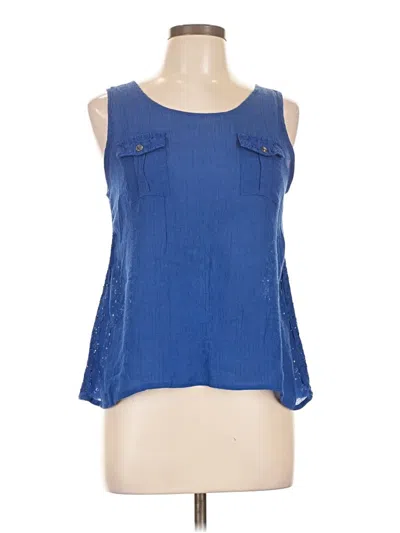 Pre-owned Mine Tank Top Blue Strapless Neckline Tops