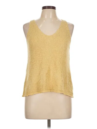 Pre-owned Mine Tank Top Yellow Halter Neckline Tops