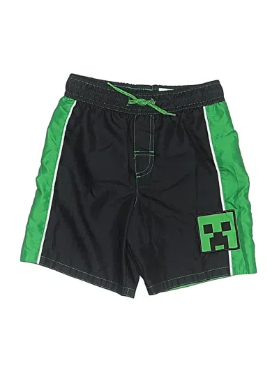 Pre-owned Minecraft Kids' Board Shorts In Green