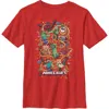 Minecraft Boy's  Group Shot  Graphic T-shirt In Red