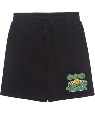 Minecraft Kids' Boys' 5-20 Graphic Print Pull-on Shorts In Black