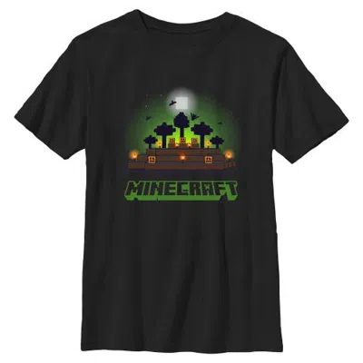 Minecraft Kids' Boys  Pumpkin Night Light T Shirt In Black