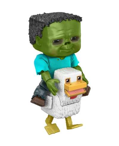 Minecraft Chicken Jockey 3 Swappable Baby Zombie Faces 2-piece Action Figure, Ages 6+ In Multi