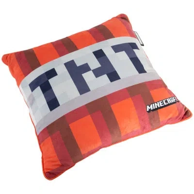 Minecraft : Decorative Cushion - Tnt - Red, 14.96" Throw Pillow, Iconic Game Tnt Block Design, Stylish & Funct