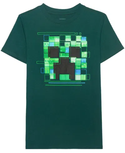 Minecraft Kids' Little & Big Boys Creeper Glitch T-shirt