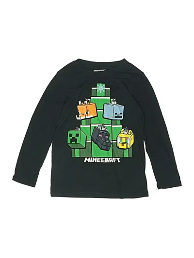 Pre-owned Minecraft Kids' Long Sleeve T-shirt In Green