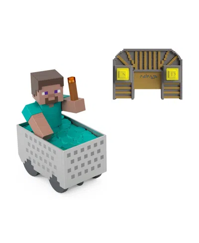 Minecraft Minecart Rc Turbo Boost & Wheelie Stunt Vehicle, Ages 6+ In Multi