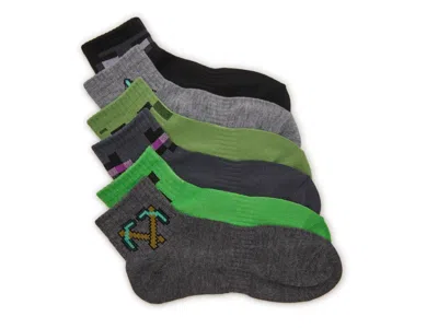 Minecraft Kids' Ankle Socks 6 Pack In Multicolor