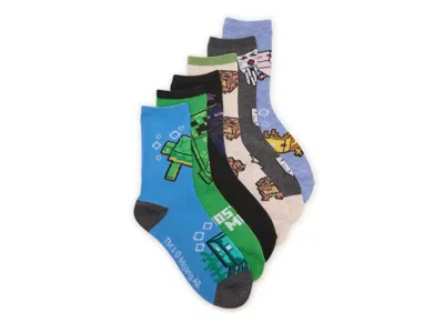 Minecraft Kids' Crew Socks 6 Pack In Multicolor