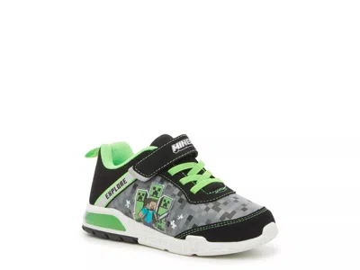 Minecraft Lightup Sneaker Kids' In Black/grey/green