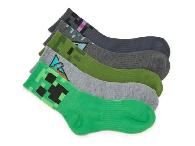 Minecraft Survive Kids' Crew Socks 5 Pack In Multicolor