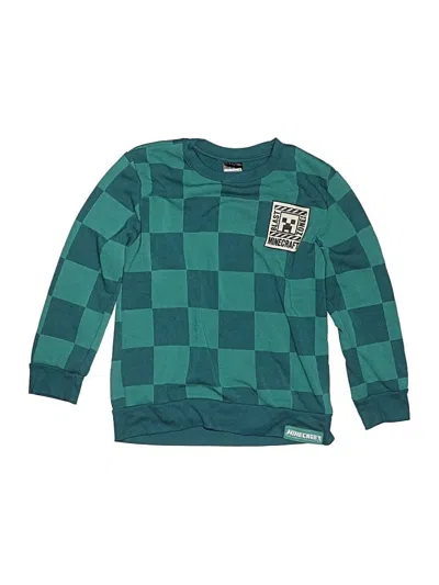 Pre-owned Minecraft Kids' Pullover Sweater In Teal