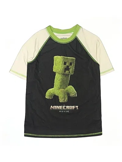 Pre-owned Minecraft Kids' Rash Guard In Green