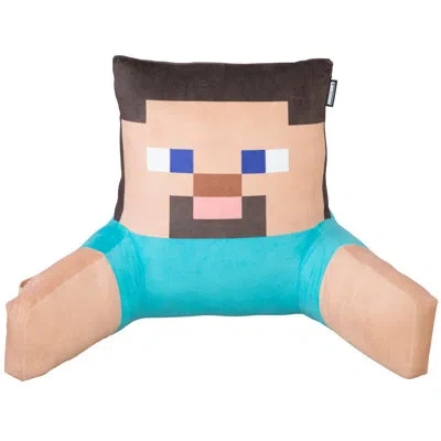 Minecraft : Relax Pillow - Steve - Character Lounge Cushion, Armrests, Phone Pocket, Soft-comfortable, Game Th In Multicolor