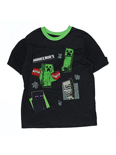 Pre-owned Minecraft Kids' Short Sleeve T-shirt In Black