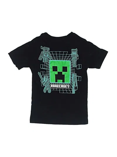 Pre-owned Minecraft Kids' Short Sleeve T-shirt In Black