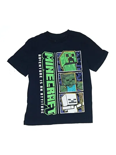 Pre-owned Minecraft Kids' Short Sleeve T-shirt In Blue