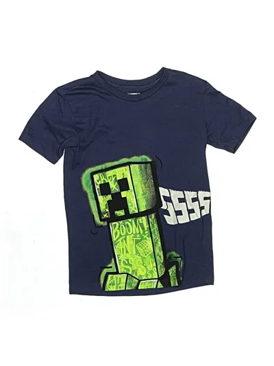 Pre-owned Minecraft Kids' Short Sleeve T-shirt In Blue