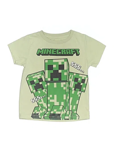 Pre-owned Minecraft Kids' Short Sleeve T-shirt In Green