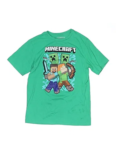 Pre-owned Minecraft Kids' Short Sleeve T-shirt In Green
