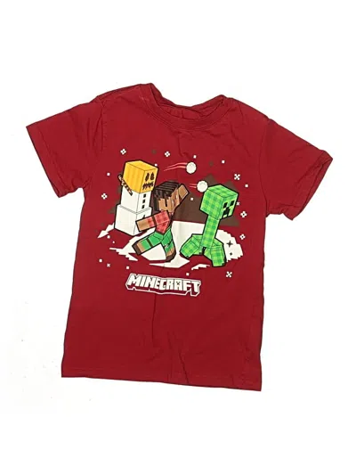 Pre-owned Minecraft Kids' Short Sleeve T-shirt In Red