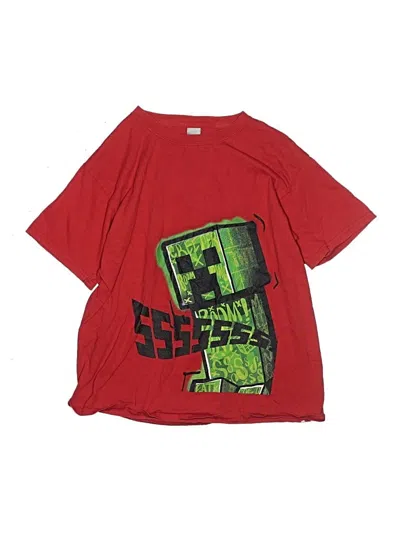 Pre-owned Minecraft Kids' Short Sleeve T-shirt In Red