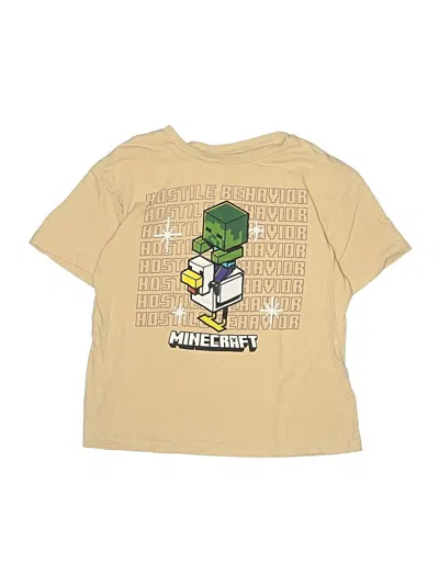 Pre-owned Minecraft Kids' Short Sleeve T-shirt In Yellow